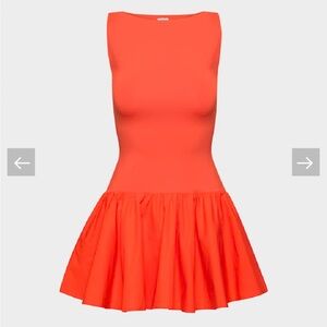 Babaton Bright Orange Mini Dress